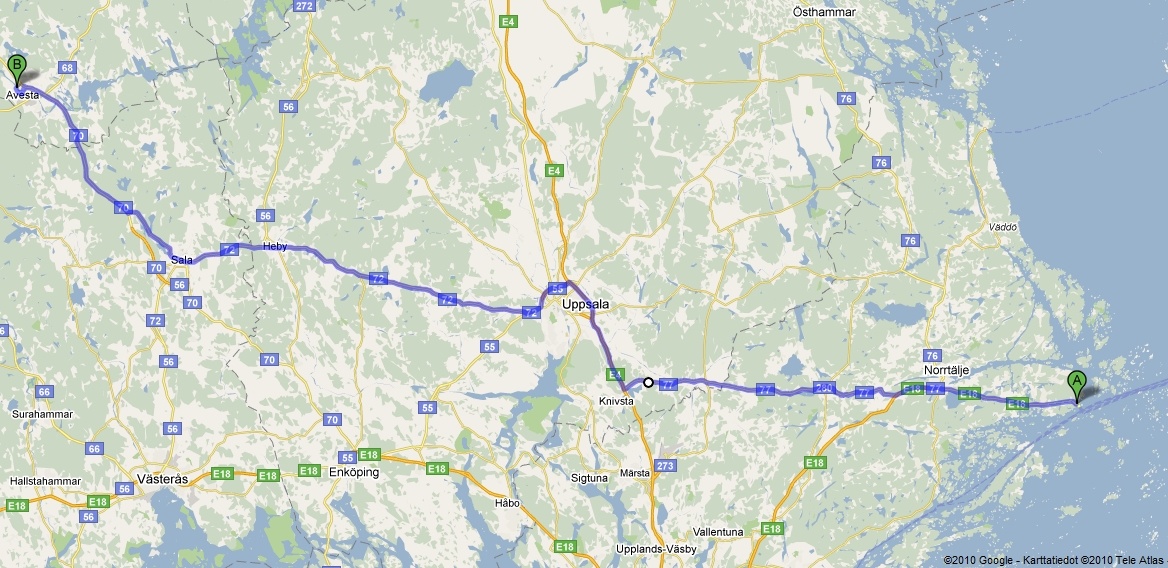 Reittikartta 8.8.2000.