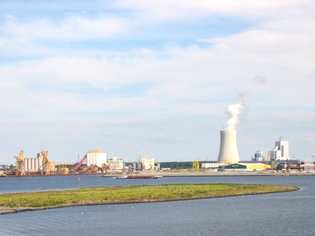 Maisema Itmeren rannalla. Rostock, Saksa.
