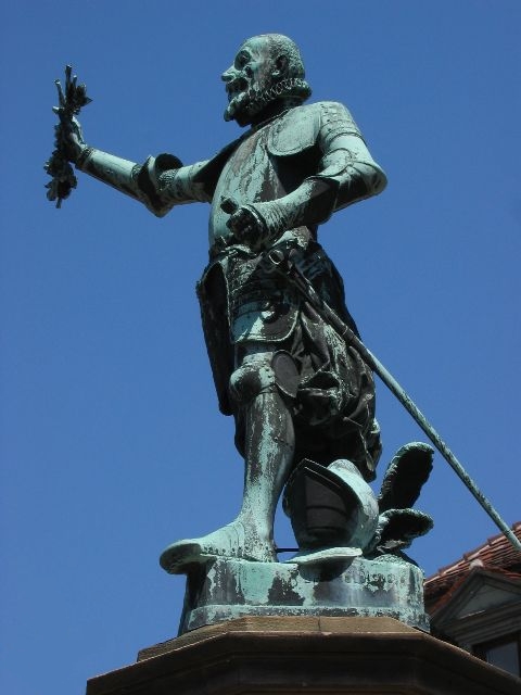 Kenraali Lazarus von Schwendin patsas. Colmar, Ranska.