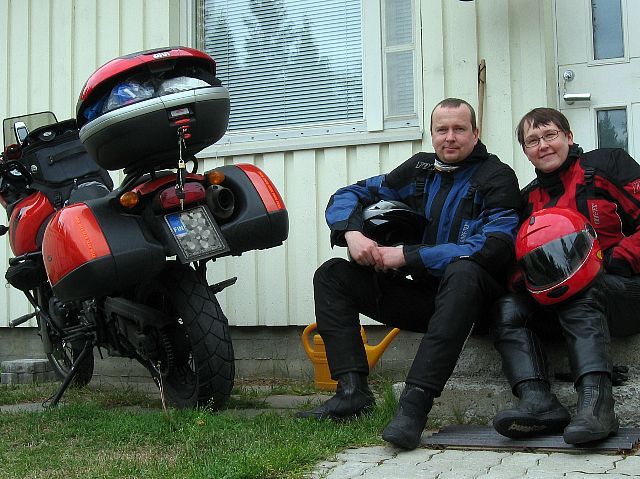 7372 kilometrin reissu onnellisesti takana. Siilinjrvi, Suomi.