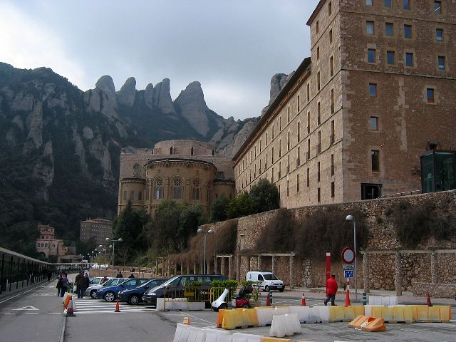 Montserratin luostarialue. Sierra de Montserrat, Espanja.