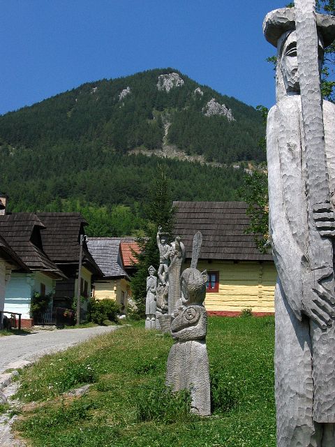 Vlkolinecin kylä on UNESCOn maailmanperintökohde. Vlkolinec, Slovakia.