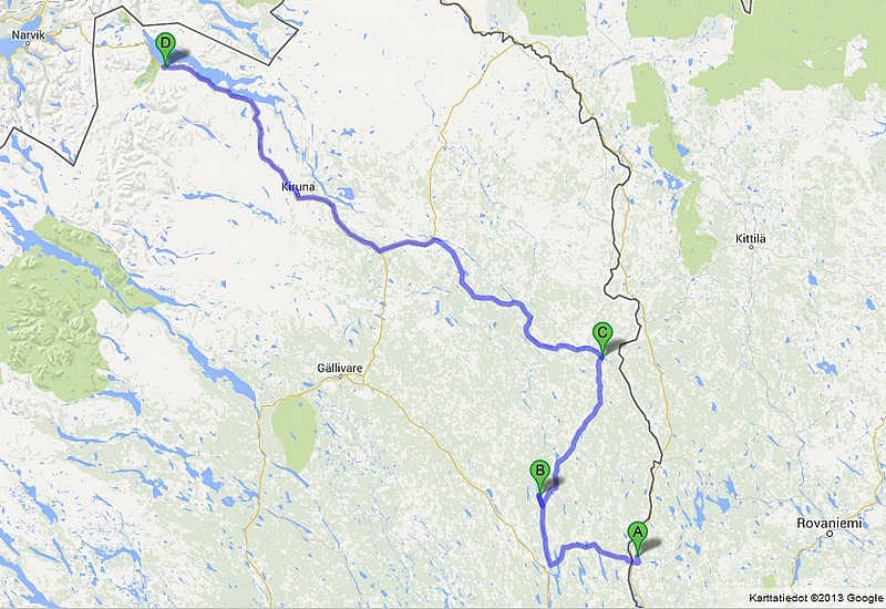Reittikartta 27.7.2013.