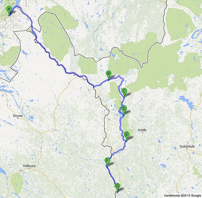 Reittikartta 29.7.2013.
