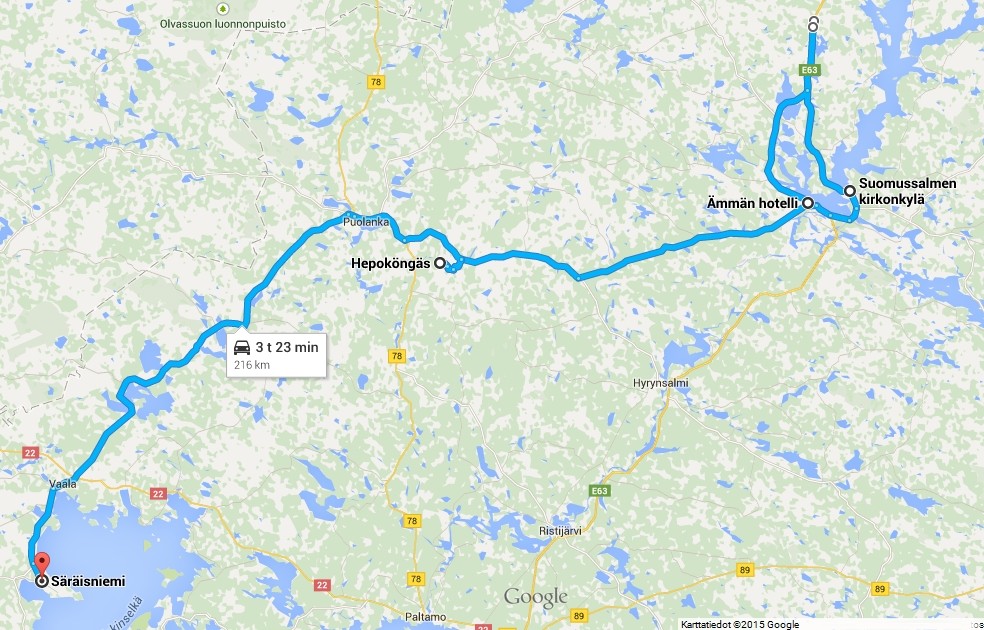 Reittikartta 11.7.2014.