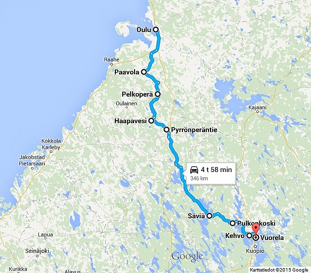 Reittikartta 24.7.2014.